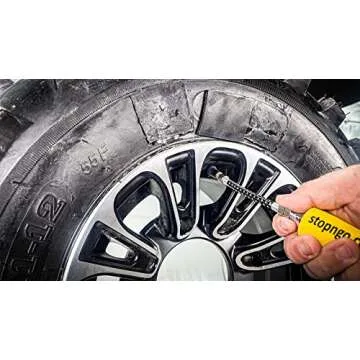 Stop & Go 8065 12 Piece Tubeless Tire Repair Kit with Rope Plugs and CO2 Inflation for Punctures and Flats on ATV, Golf Cart, Mower, & Utility Vehicle (5 Plugs)