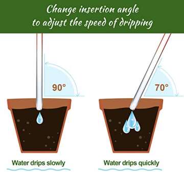 Self-Watering Glass Globes 2PCS Flamingo Gradient Hot Pink 10" Long Hand Blown Bulbs Pot Plant Waterer Home Indoor Outdoor Garden Patio Hanging Flower Spike Decorative Automatic Irrigation System