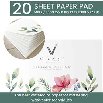 48 Premium Watercolor Paint Set with Brushes and Paper