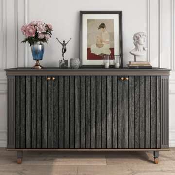 FunStick 24"x200" Black Wood Slats Peel and Stick Wallpaper Removable Wood Contact Paper Peel and St...