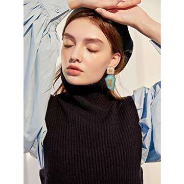 Acrylic Dangle Earrings for Women Statement Geometric Earrings Drop Earrings