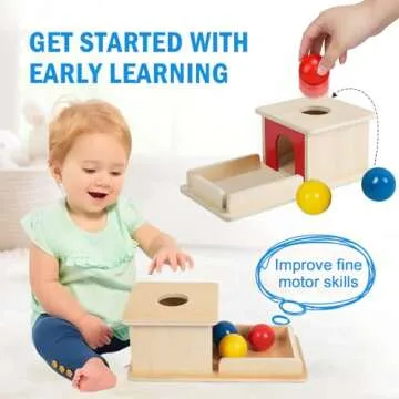 Adena Montessori Wooden Toy for Babies Aged 6-12 Months