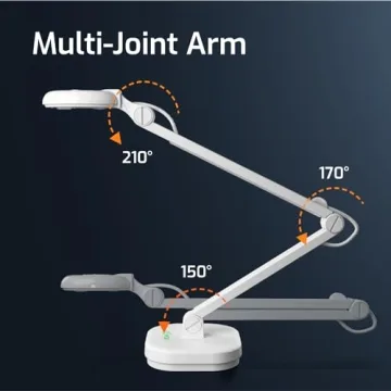 INSWAN INS-2 4K USB 13MP Document Camera with Auto Focus, LED Light, Mic, A3-Size Capture, Compatible with MacOS, Windows, Chromebook for Remote Teaching, Web Conferencing, IWBs, Live Demo