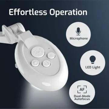 INSWAN INS-2 4K USB 13MP Document Camera with Auto Focus, LED Light, Mic, A3-Size Capture, Compatible with MacOS, Windows, Chromebook for Remote Teaching, Web Conferencing, IWBs, Live Demo