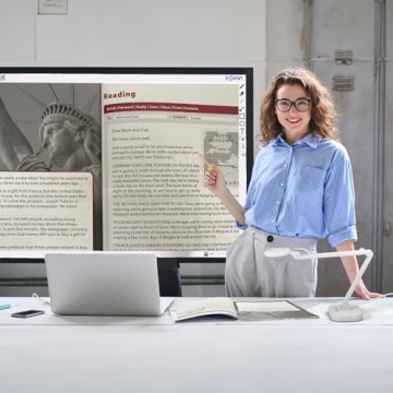 INSWAN INS-2 4K USB 13MP Document Camera with Auto Focus, LED Light, Mic, A3-Size Capture, Compatible with MacOS, Windows, Chromebook for Remote Teaching, Web Conferencing, IWBs, Live Demo