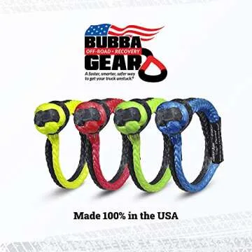 Bubba Rope Gator-Jaw PRO Synthetic Shackle, 7/16” – Heavy-Duty Vehicle Tow Shackle: Max 52,300 lbs. Capacity - Red