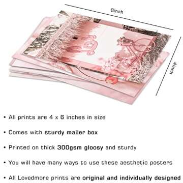 LOVEDMORE Photo Collage Kit Pastel Pink for Wall Aesthetic 50 Pictures | Pink Room Decor Gifts for G...