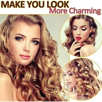 BESSEEK Hair Rollers Sets, 12 Pcs Self Grip Salon Hair Dressing Curlers, Jumbo Large Rollers for Long Short Hair, DIY Curly Hairstyle for Women, Heat-free Hair Curlers (6XLarge+6XMedium)