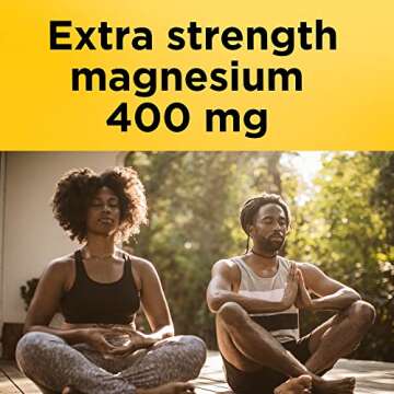 Nature Made Extra Strength Magnesium Oxide 400 mg, Magnesium Supplement for Muscle, Nerve, Bone and Heart Support, 60 Softgels, 60 Day Supply