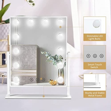 FUNTOUCH Dimmable LED Makeup Mirror for Glamour
