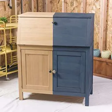 Rust-Oleum 329207 Ultra Matte Interior Chalked Acrylic Paint 30 oz, 30 Fl Oz (Pack of 1), Coastal Blue