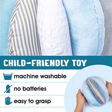 Montessori Baby Toys 0-6 Months | Baby Montessori Toys 0-6 Months | Texture Balls Baby | Plush Sensory Fabric Ball for Babies | 8 Different Sensory Material Fabric Ball | Early Development Stage Toys