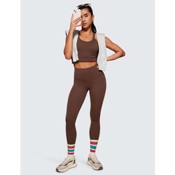 CRZ YOGA Women's Soft High Waisted Yoga Leggings 28"