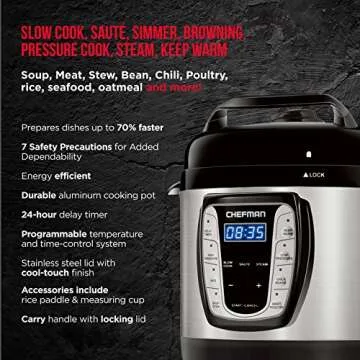 Chefman 2.5 QT Multi-Cooker, 9-in-1 Kitchen Solution
