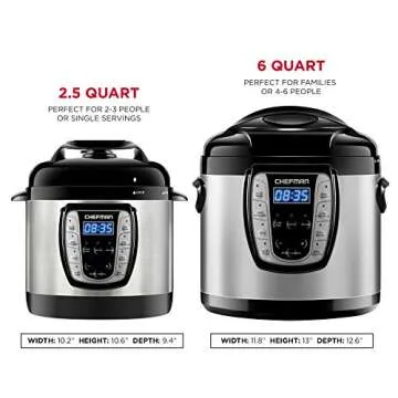 Chefman 2.5 QT Multi-Cooker, 9-in-1 Kitchen Solution