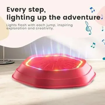 Holyton Music & Light up stepping stones for kids,5 pcs Stepping Stone,Non-Slip,Encourage Toddler Ba...
