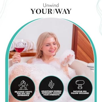SereneLife Bubble Bath Mat for Ultimate Spa Relaxation