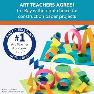 Tru-Ray Construction Paper - 50 Sheets, 12x18, White