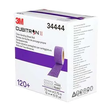 3M Cubitron II Hookit Abrasive Sheet Roll, 34444, Multi-Hole, 70 mm x 12 m, 120+ Grade, Automotive S...