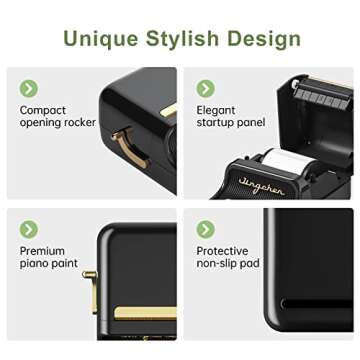 DEEPIN B21 Label Maker-Portable Bluetooth Thermal Label Maker Machine, 2 Inch Barcode Label Printer for Small Business, Clothing, Jewelry, Retail, Mailing, Barcode, with 1pack 50×30mm Label, Black