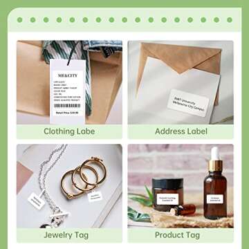 DEEPIN B21 Label Maker-Portable Bluetooth Thermal Label Maker Machine, 2 Inch Barcode Label Printer for Small Business, Clothing, Jewelry, Retail, Mailing, Barcode, with 1pack 50×30mm Label, Black