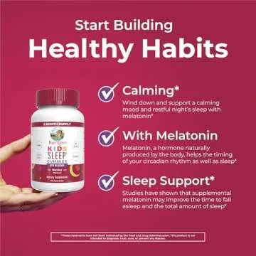 MaryRuth's Melatonin Gummies for Kids | 2 Month Supply | Sleep Gummies for Kids Ages 4+ | Kids Melatonin Gummy | Melatonin 1 mg | Relaxation & Sleep Support | Vegan | Gluten Free | 60 Count