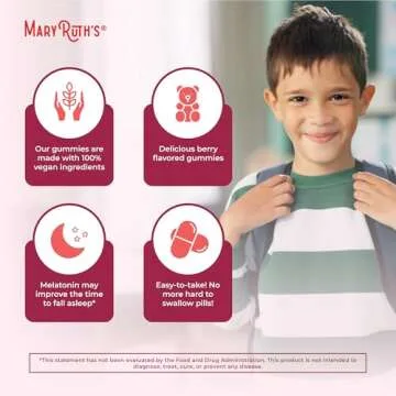 MaryRuth's Melatonin Gummies for Kids | 2 Month Supply | Sleep Gummies for Kids Ages 4+ | Kids Melatonin Gummy | Melatonin 1 mg | Relaxation & Sleep Support | Vegan | Gluten Free | 60 Count