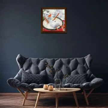 DIAMOND ART BY LEISURE ARTS Snowman Latte, 12"X12", Intermediate Diamond Painting Kits for Adults, Art for Adults, Kit, Painting