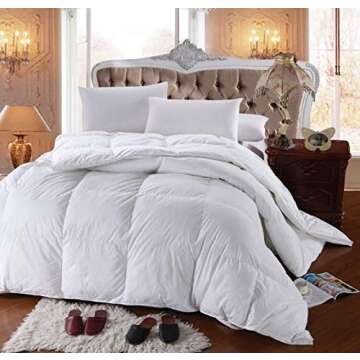 Royal Hotel Bedding 300 Thread Count King Size Down-Alternative Comforter, Overfilled Comforter, Duv...