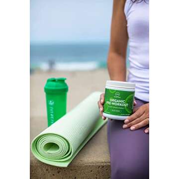 MRM Nutrition Organic Pre-Workout Powder | Black Cherry Flavored | Superfoods + 150mg Natural Caffeine + adaptogens | Clean Energy + Focus| Healthy Blood Flow | Vegan + Non-GMO | 20 Servings