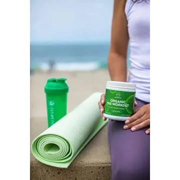 MRM Nutrition Organic Pre-Workout Powder | Black Cherry Flavored | Superfoods + 150mg Natural Caffeine + adaptogens | Clean Energy + Focus| Healthy Blood Flow | Vegan + Non-GMO | 20 Servings