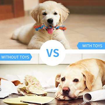 Toozey Puppy Toys, 7 Pack Puppy Teething Chew Toys, Cute Elephant Dog Toys for Small Dogs, Durable Plush Squeaky Puppy Toys Small Dogs, Ropes Puppy Teething Toys, Non-Toxic and Safe