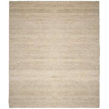 Handmade Natural Fiber Area Rug 8' x 10' for Living Spaces