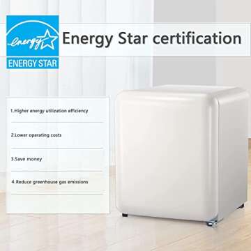 Antarctic Star Compact Refrigerator Mini Fridge for Beverage, Ice Cream, Vegetable, Fruit, 1.7 Cu. F...