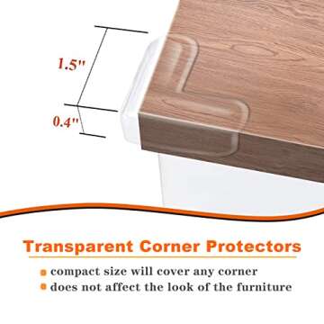 Clear Corner Guards for Baby Proofing Furniture & Tables