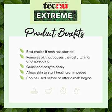 Tecnu Extreme Poison Ivy & Oak Scrub, 4 Oz, Removes Poisonous Plant Oils That Cause Rash and Itching, Poison Ivy and Poison Oak Urushiol Oil Remover for Itchy Skin Relief, Cleanses & Calms
