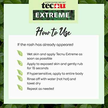 Tecnu Extreme Poison Ivy & Oak Scrub, 4 Oz, Removes Poisonous Plant Oils That Cause Rash and Itching, Poison Ivy and Poison Oak Urushiol Oil Remover for Itchy Skin Relief, Cleanses & Calms