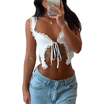 BHMAWSRT Women's Lace Camis Tank Top for Trendy Summer