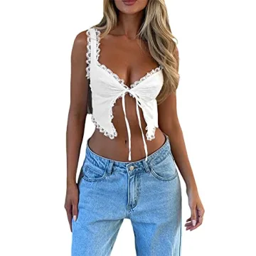 BHMAWSRT Women's Lace Camis Tank Top for Trendy Summer