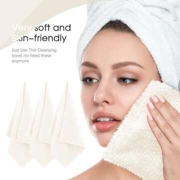Syhood 12 Pieces Face Wash Cloth 12 x 12 in Makeup Remover Cloths Towel Coral Velvet Facial Microfib...