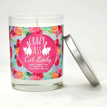 Cute Crazy Cat Lady Candle Gift for Cat Lovers