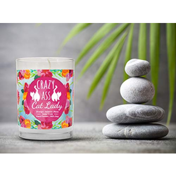 Cute Crazy Cat Lady Candle Gift for Cat Lovers