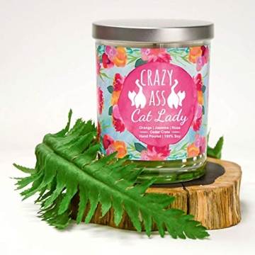 Cute Crazy Cat Lady Candle Gift for Cat Lovers