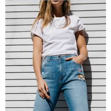Casual Loose Fit Women's Cropped Tee for Summer Style