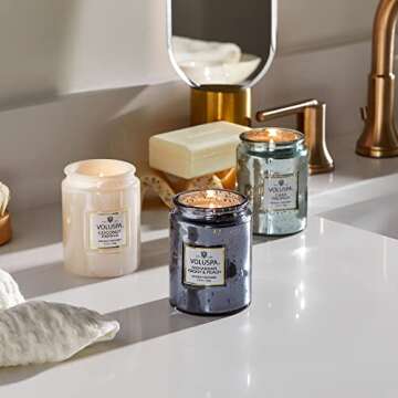 Voluspa Casa Pacifica Candle | Small Glass Jar | 5.5 Oz. | 50 Hour Burn Time | Hand-Poured Coconut Wax for a Clean Burn | Handcrafted in The USA