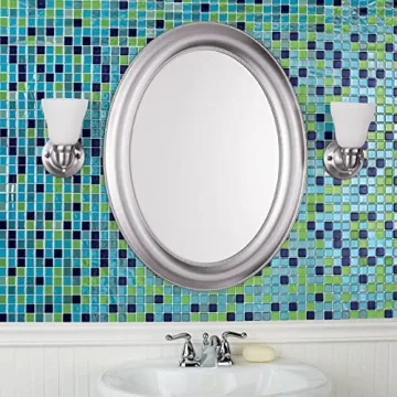 Collections Etc Multi-Colored Adhesive Mosaic Backsplash Tiles for Kitchen and Bathroom - Set of 6, Brown Multi