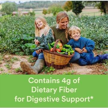 SmartyPants Kids Multivitamin Gummies and Fiber Supplement: Vitamin D3, C, Vitamin B12, B6, A, Zinc, Biotin, Inositol, Fiber Gummies, Three Fruit Flavors, 120 Count (30 Day Supply)