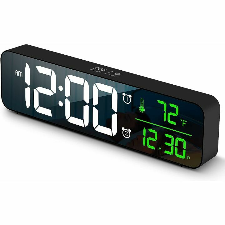 LED Large Display Alarm Clock with Date & Temp