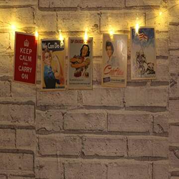 128 Pieces Photo Clips Mini Transparent Plastic Clear Clips, Clothespins Binder Clips for Hanging String Fairy Lights Picture, Polaroid Clips as Gifts for Family Friend Birthday