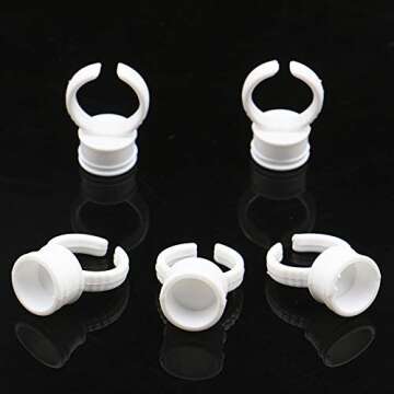 Pigment Rings - Yuelong 300PCS Tattoo Rings Cups Disposable Makeup Rings Tattoo Glue Holder,Tattoo I...